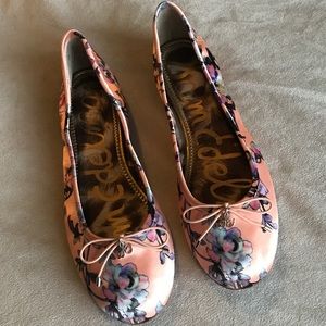 RARE Silky Sam Edelman floral ballet flats